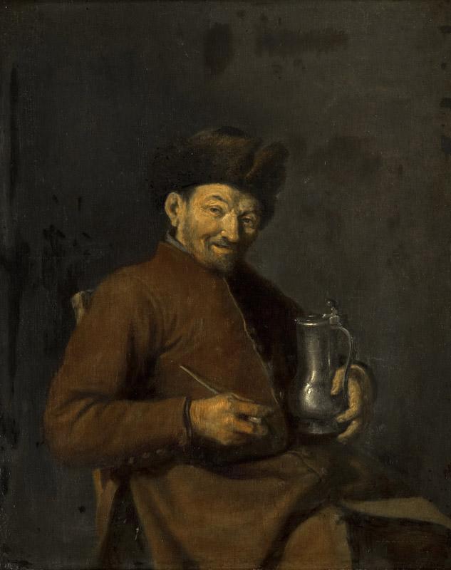 Anonymous - Old Man with Tankard and Pipe