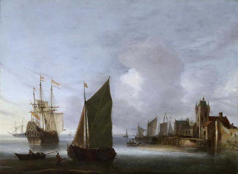 Anthonissen, Hendrick van -- Schepen op de Oosterschelde bij de Zuidhavenpoort van Zierikzee, 1640-1656