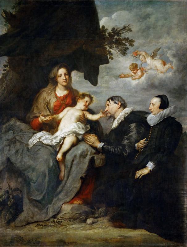 Anthony van Dyck -- Virgin and Child Adored by a Married Couple