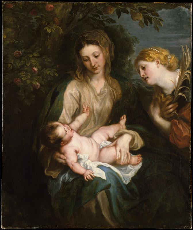 Anthony van Dyck--Virgin and Child with Saint Catherine of Alexandria
