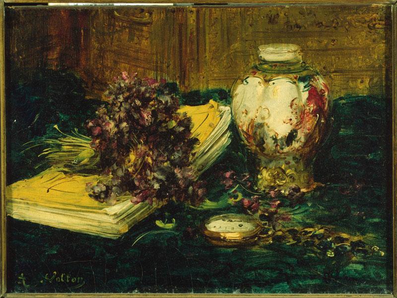 Antoine Vollon (1833-1900)-Violets