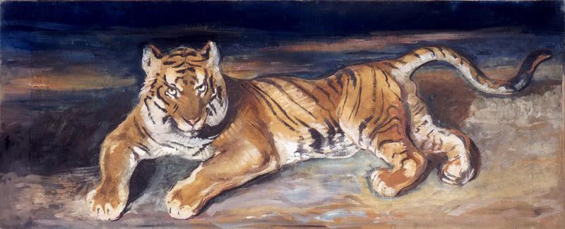 Antoine-Louis Bayre -- Reclining Tiger