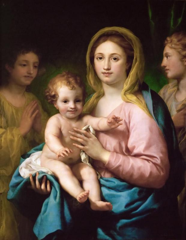 Anton Raphael Mengs -- Mary with Child and two Angels