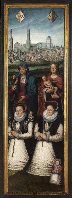 Antoon Claeissens - Portrait of Juan Pardo II and his wives Anna Ingenieulandt and Maria Anchemant 2