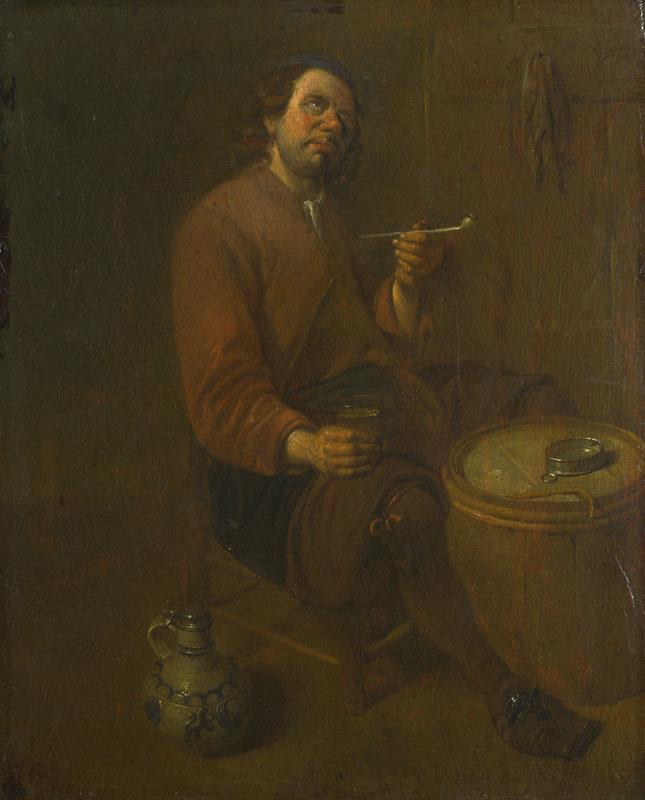 Arent Diepraem - A Peasant seated smoking