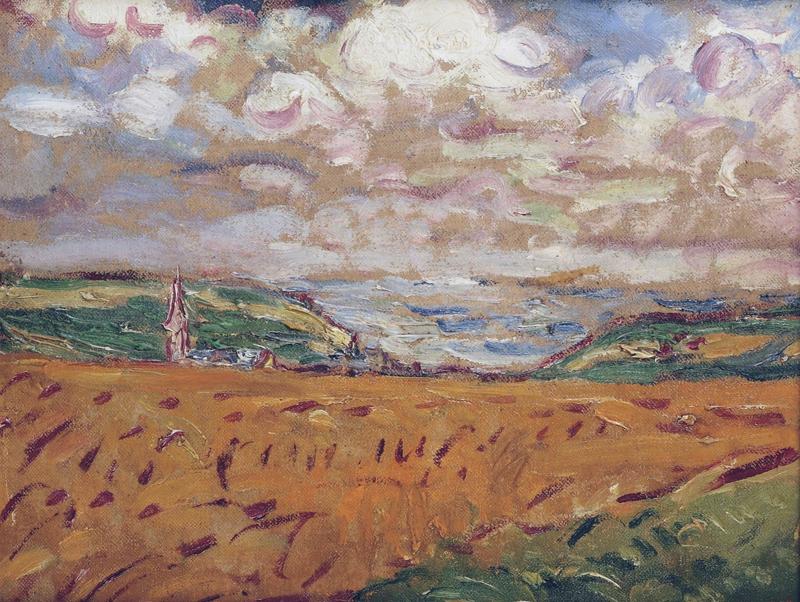 Arromanche, View on Saint-Caome-de-Fresnee, 1905