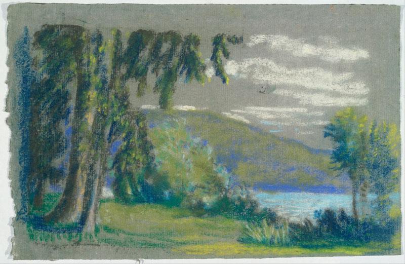 Arthur Bowen Davies (1862-1928)-Landscape from A.B