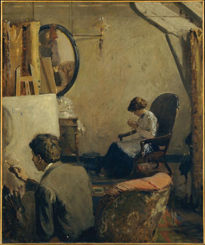 Arthur Clifton Goodwin--Louis Kronberg in His Studio in Copley Hall