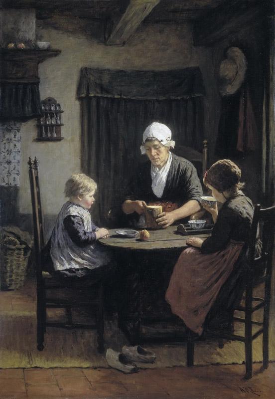 Artz, David Adolph Constant -- Bij grootmoeder. 1883