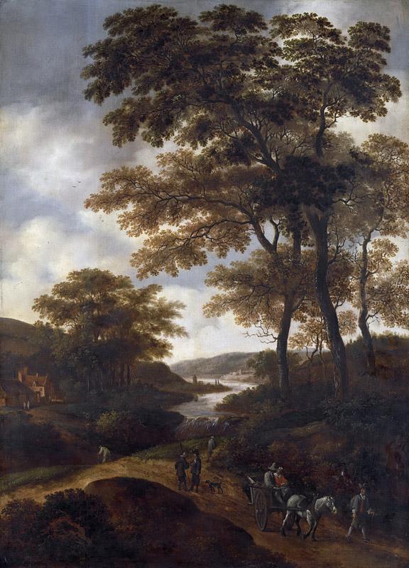 Asch, Pieter Jansz. van -- Boomrijk landschap., 1640-1678