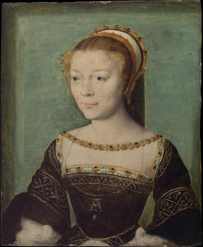 Attributed to Corneille de Lyon--Anne de Pisseleu (1508-1576), Duchesse d etampes