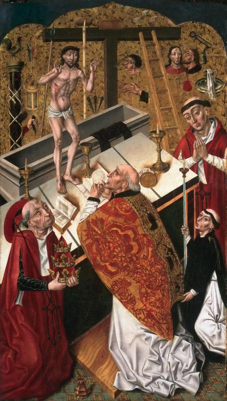 Attributed to Diego de la Cruz, Spanish (Castile), active 1482-1500 -- The Mass of Saint Gregory