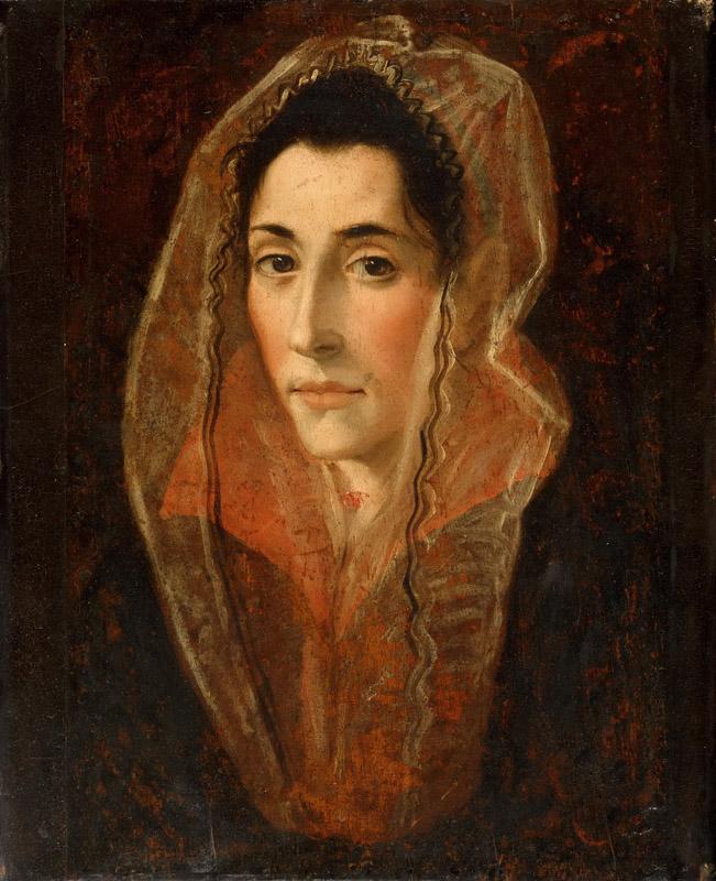 Attributed to El Greco (Domenicos Theotocopulos), Spanish (born Crete, active Italy and Toledo), 1541-1614 -- Portrait of a Lady