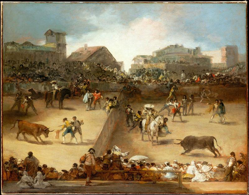 Attributed to Goya--Bullfight in a Divided Ring