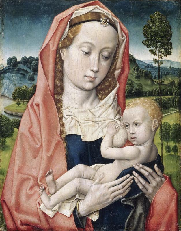 Attributed to Hugo van der Goes, Netherlandish (active Ghent), first documented 1467, died 1482 -- Virgin and Child