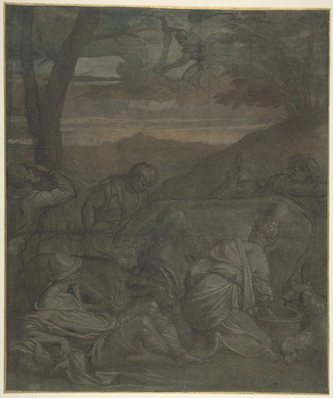 Attributed to Jacopo Bassano--The Annunciation to the Shepherds
