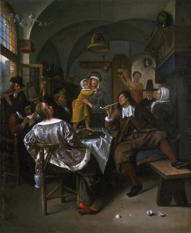 Attributed to Jan Steen, Dutch (active Leiden, Haarlem, and The Hague), 1625-26-1679 -- Merry Company