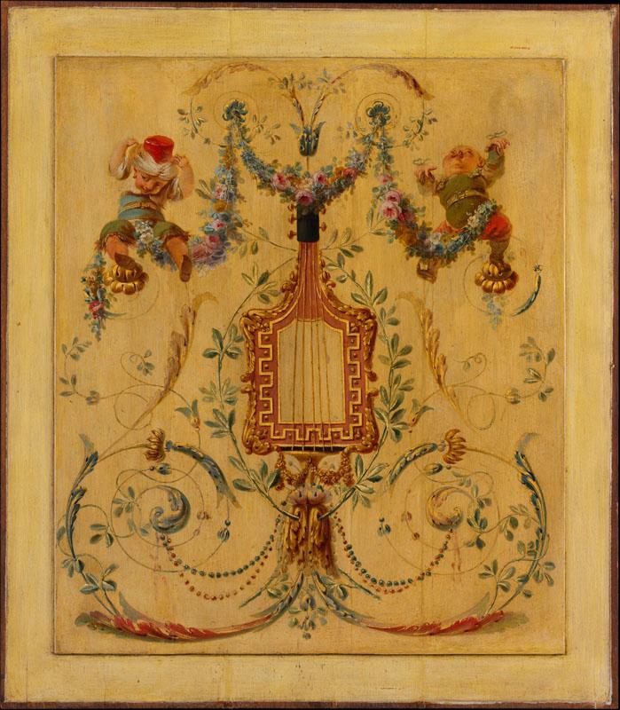 Attributed to Jean -Simeon Rousseau de la Rottiere--Door panel from the Cabinet Turc of Comte d Artois at Versailles