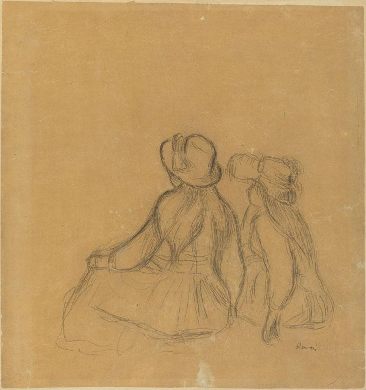 Auguste Renoir - Girlhood - Drawing