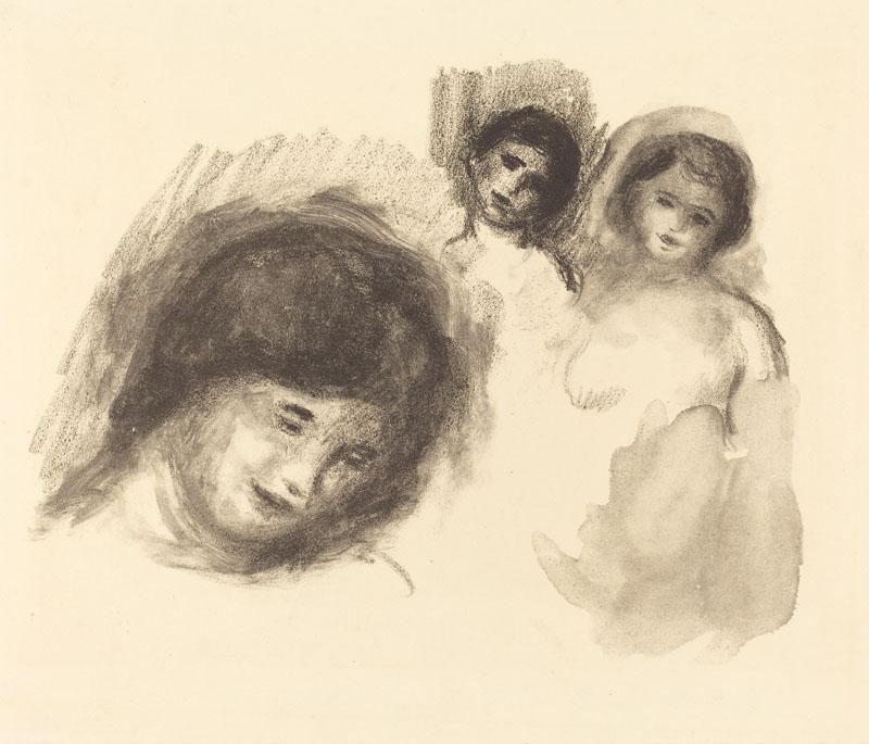 Auguste Renoir - Stone with Three Sketches
