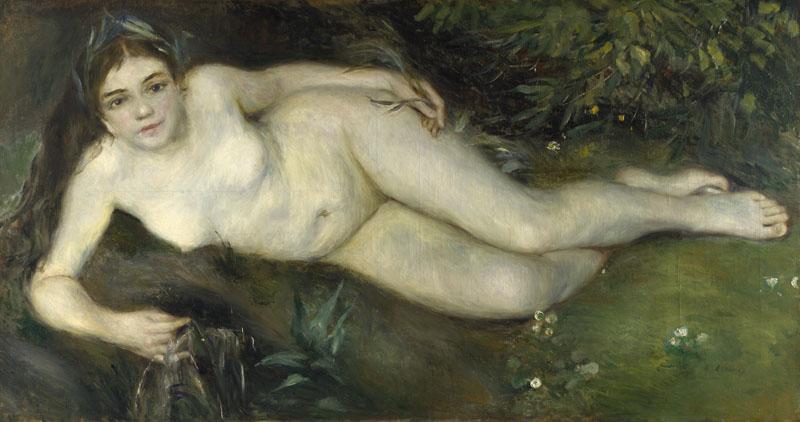 Auguste Renoir -A Nymph by a Stream
