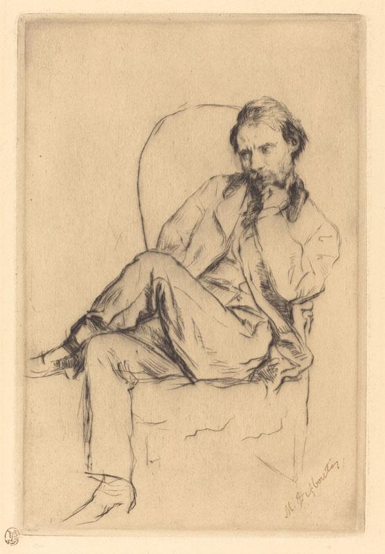 Auguste Renoir -Marcellin-Gilbert Desboutin Renoir Seated