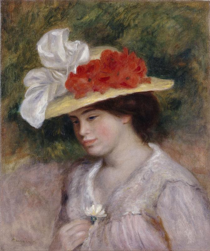 Auguste Renoir -Woman in a Flowered Hat