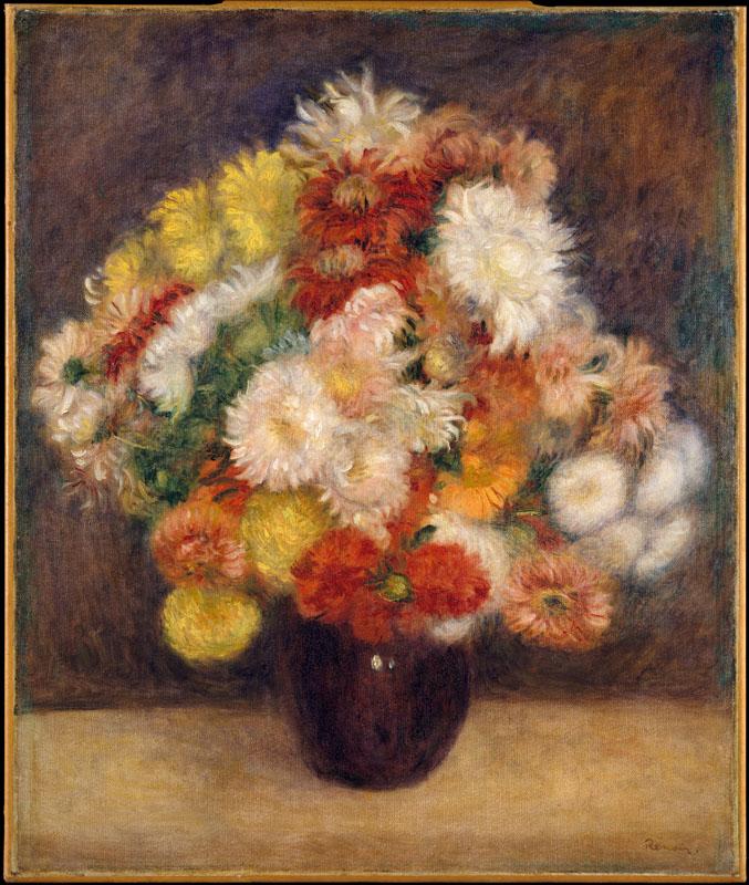 Auguste Renoir--Bouquet of Chrysanthemums
