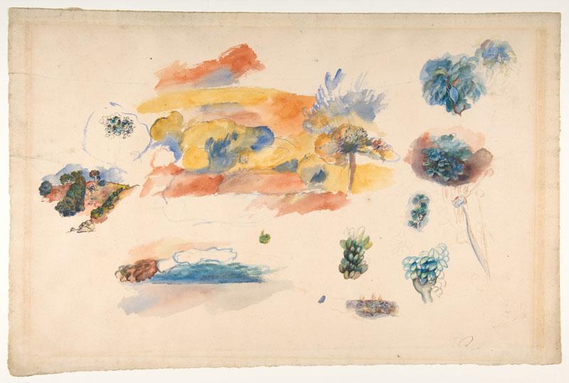 Auguste Renoir--Studies of Landscape, Trees, and Exotic Fruit