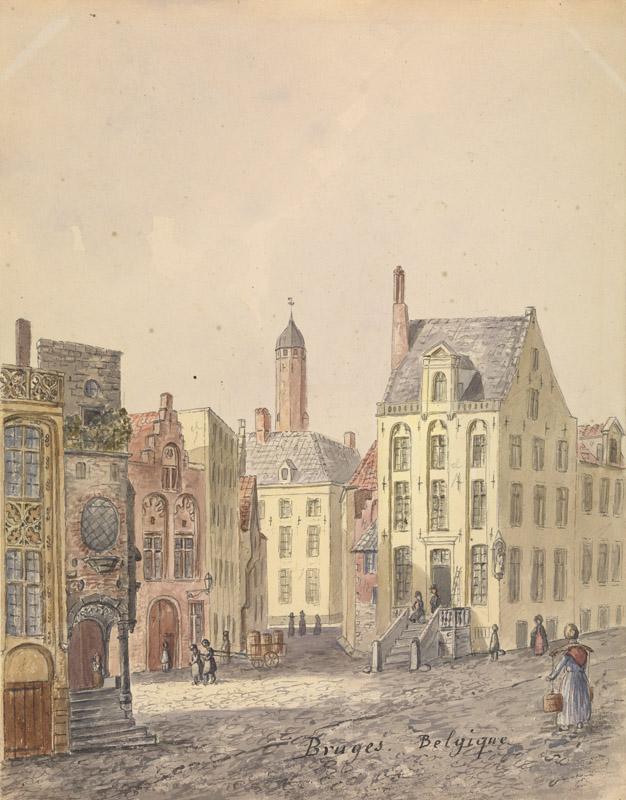 Auguste de Peellaert - Bruges, Jan Van Eyck place