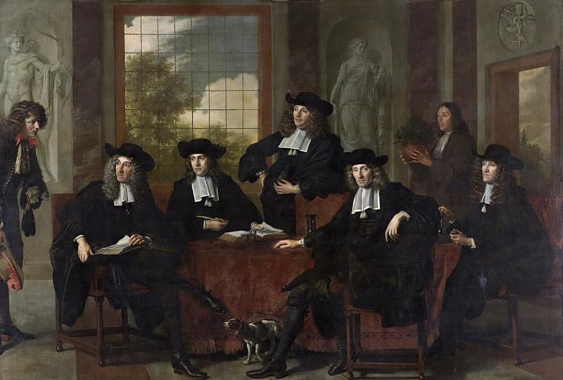 Backer, Adriaen -- De inspecteurs van het Collegium Medicum te Amsterdam, 1683
