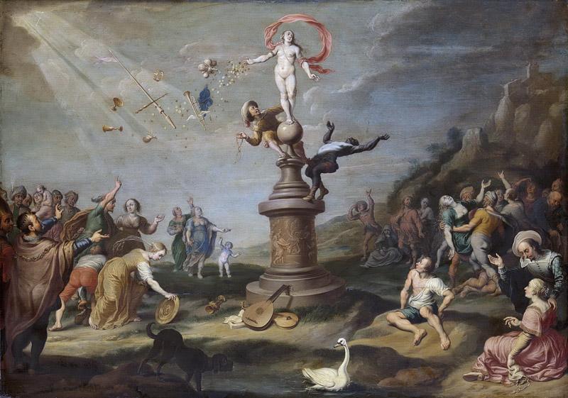 Baellieur, Cornelis de (I) -- Fortuna deelt haar gaven uit., 1617-1671