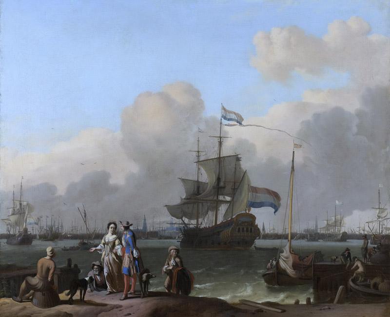 Bakhuysen, Ludolf -- Het IJ voor Amsterdam met het fregat De Ploeg, 1680-1708