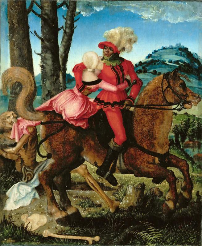 Baldung, Hans (14845-1545) -- Knight, Maiden, and Death
