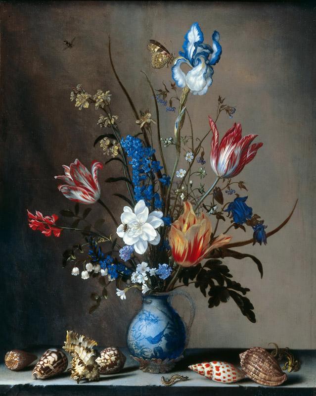 Balthasar van der Ast - Flowers in a Wan-Li Vase, with Shells