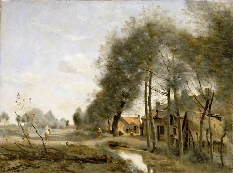Baptiste-Camille Corot -- The route to Sin-le-Noble