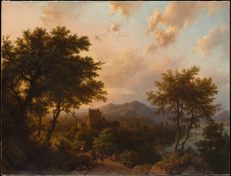 Barend Cornelis Koekkoek--Sunset on the Rhine