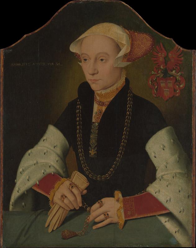 Barthel Bruyn the Younger--Portrait of a Woman of the Slosgin Family of Cologne