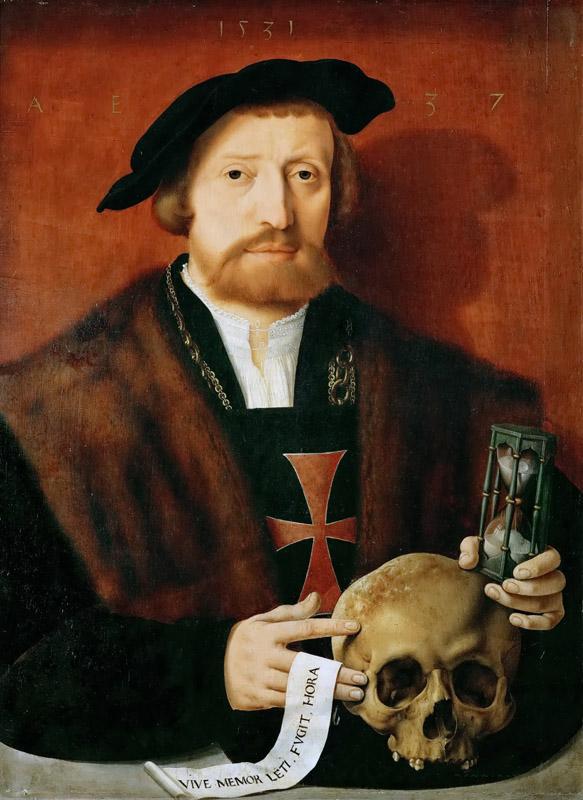 Bartholomaeus Bruyn the Elder(1493-1555) -- Portrait of a Knight of the Order of Malta