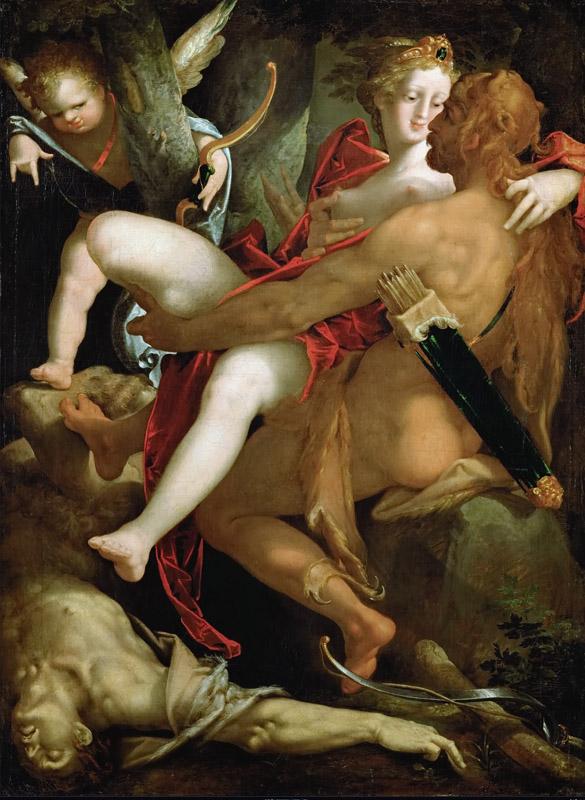 Bartholomaeus Spranger --Hercules, Dejaneira and the Dead Centaur Nessus