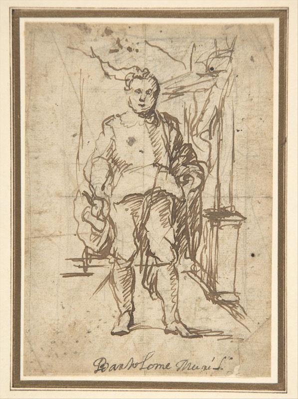 Bartolome Esteban Murillo--Standing Male Figure Study for a Portrait
