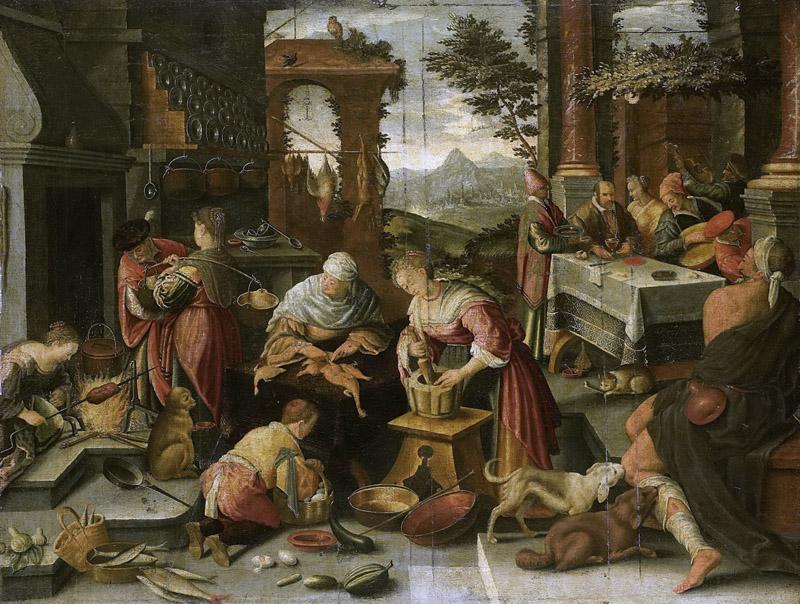 Bassano, Jacopo -- De rijke man en de arme Lazarus., 1544-1700