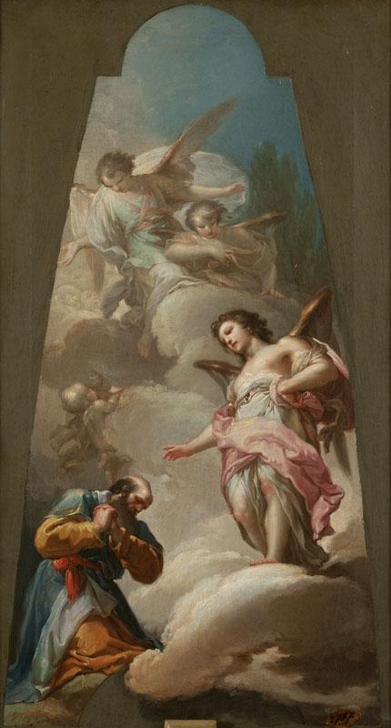 Bayeu y Subias, Francisco-Abraham y los tres angeles-59 cm x 33 cm