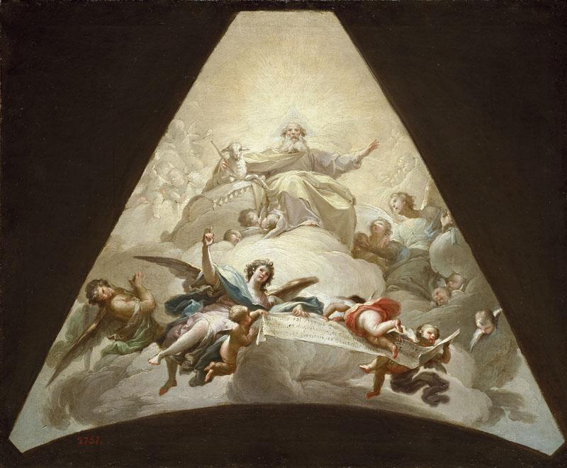 Bayeu y Subias, Francisco-El Triunfo del Cordero de Dios-48 cm x 58 cm
