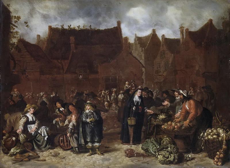 Beest, Sybrand van -- Groentemarkt, 1646