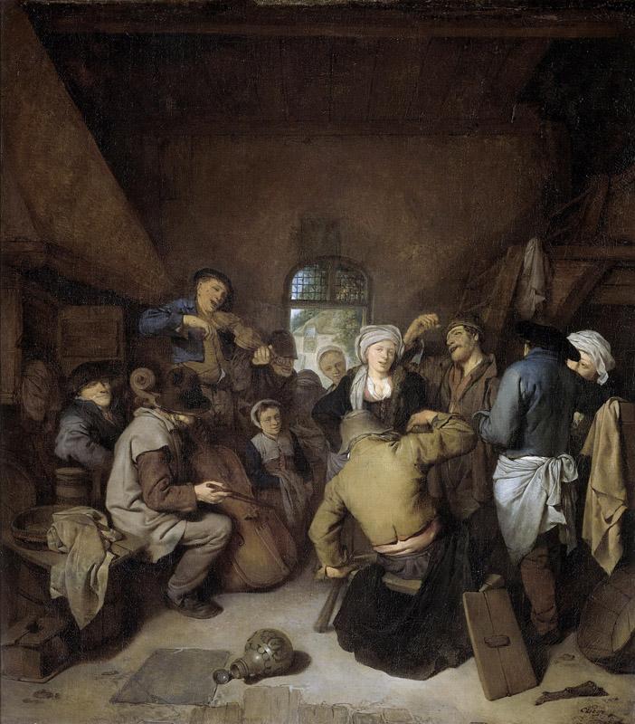 Bega, Cornelis Pietersz. -- Musicerende en dansende boeren., 1650-1664