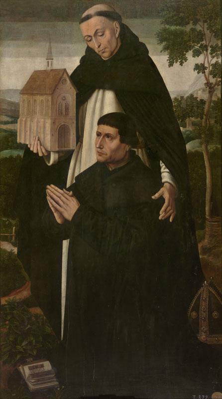 Benson, Ambrosius-Santo Tomas y un donante-104 cm x 57 cm