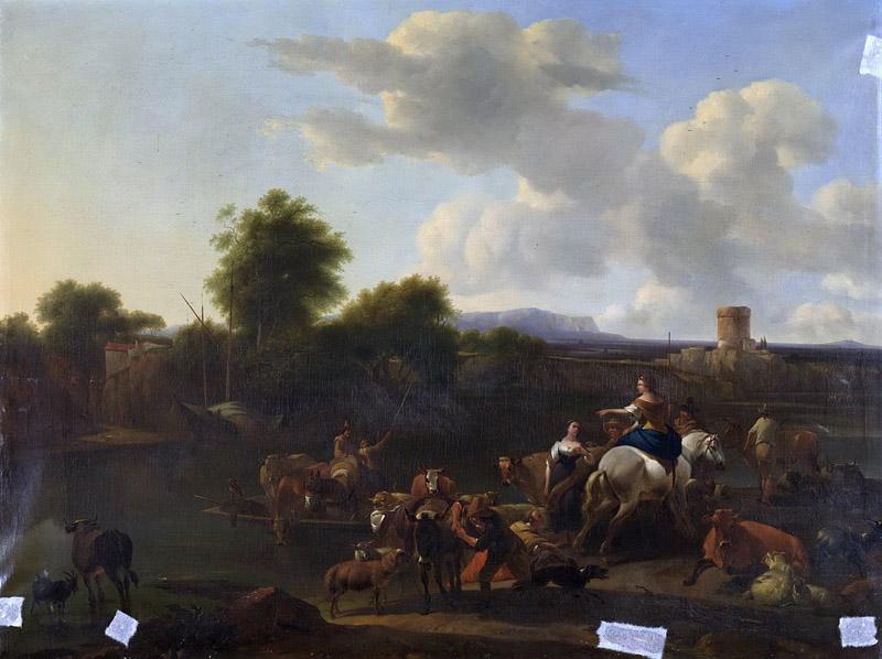 Berchem, Nicolaes Pietersz. -- Het ponteveer, 1700-1799