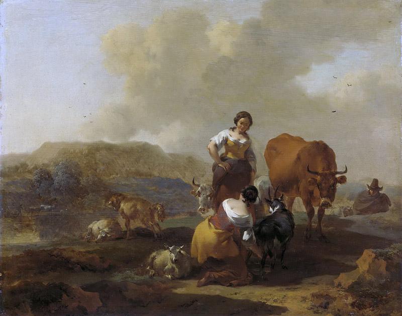 Berchem, Nicolaes Pietersz. -- Italiaans landschap, 1655-1683
