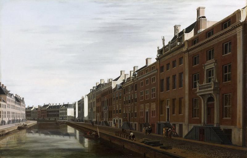 Berckheyde, Gerrit Adriaensz. -- De bocht van de Herengracht bij de Nieuwe Spiegelstraat te Amsterdam, 1672
